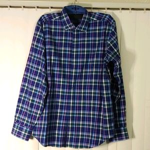 Bugatchi uomo classic fit dress shirt size L